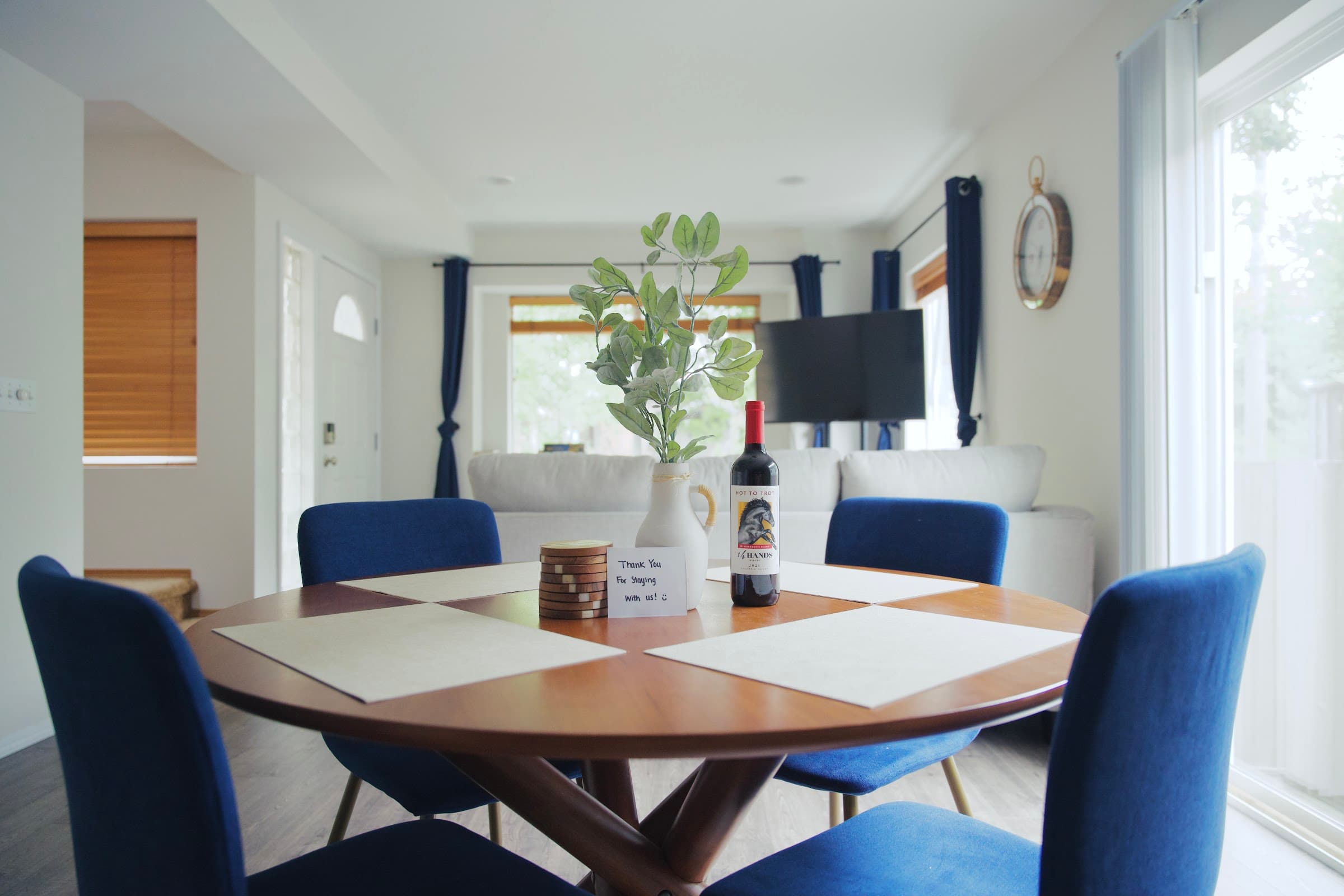 The Blue House — comfortable living and dining space